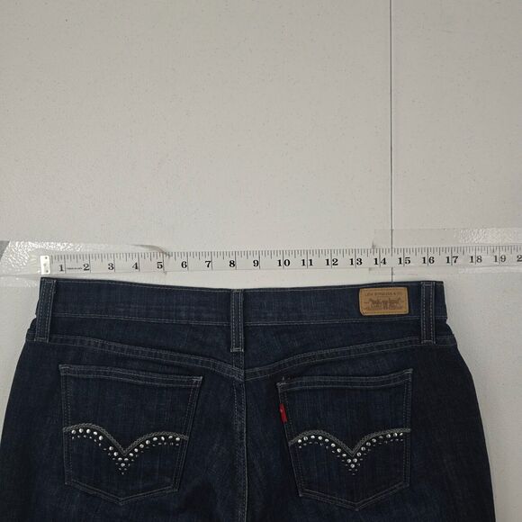 Levi's 515 boot cut jeans blue denim 10 womens dark wash 4634 - Picture 5 of 12